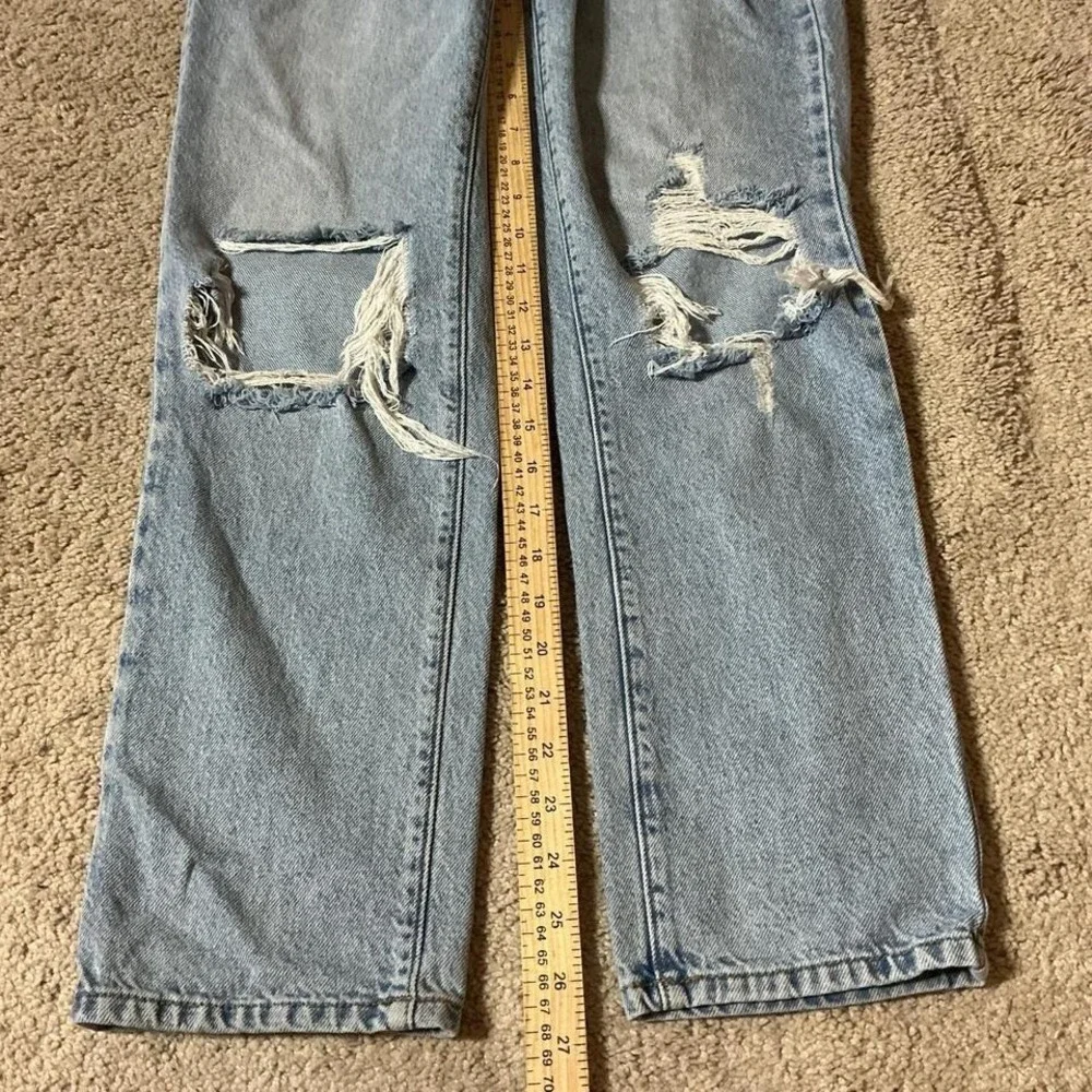 PacSun Mom Jeans Light Wash Distressed High Waisted Denim‎ Blue Size 26